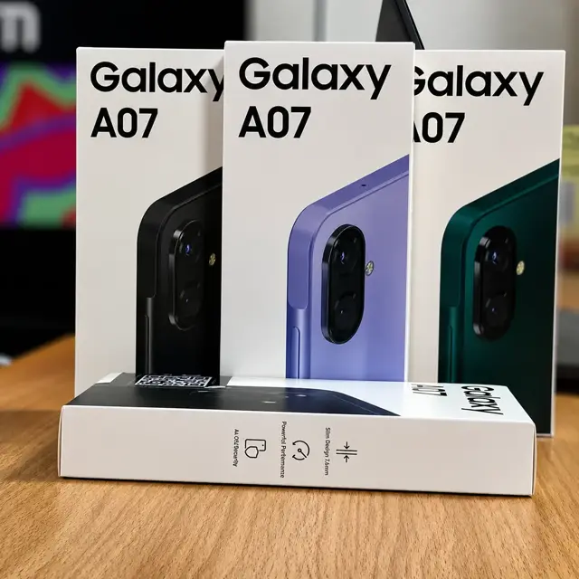 Galaxy A07 nas cores disponíveis na CB Imports